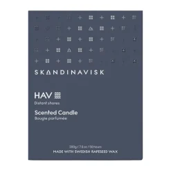 Skandinavisk Hav scented candle with lid, 200 g Blue Clearance