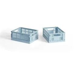 HAY Colour Crate Mini 2-pack 13x17 cm, Soft Blue Outlet