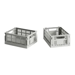 HAY Colour Crate Mini 2-pack 13x17 cm, Light Grey Best