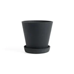 HAY Flowerpot with saucer L Ø17.5 cm, Black Online