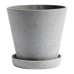 HAY Flowerpot with saucer L Ø17.5 cm, Grey New