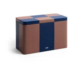 HAY Tin Container medium, Brown-midnight blue Multi Clearance