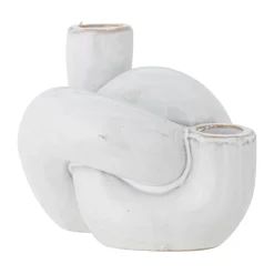 Bloomingville Haydn candle stick knot, White
