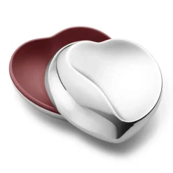 Georg Jensen Heart box jewellery box, Large 12x13 cm Silver-coloured Online