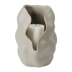 Broste Copenhagen Hekla Hurricane candle lantern, Dove , Ø18,6 cm Grey