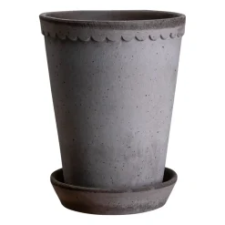 Bergs Potter Helena flower pot high Ø14 cm, Grey Clearance