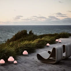 Georg Jensen Henning Koppel hurricane candle holder, Ø 19.2 cm Silver-colouredWhite Clearance