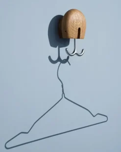 Massproductions Hercule wall hook, Oiled oak Beige
