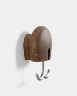 Massproductions Hercule wall hook, Oiled walnut Brown