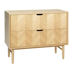Hübsch Herringbone chest of drawers with compartments, Oak Beige Sale