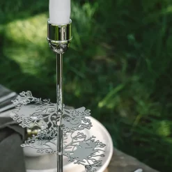 Hilke Collection Hilke X Moomin No.2 candle holder, Nickel-plated brass Silver-coloured Outlet