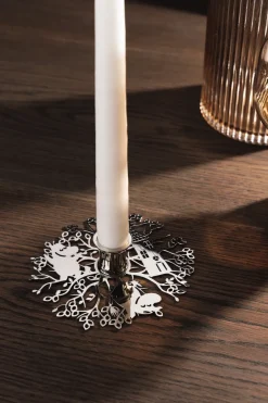 Hilke Collection Hilke X Moomin No.1 candle holder, Nickel-plated brass Silver-coloured