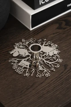 Hilke Collection Hilke X Moomin No.1 candle holder, Nickel-plated brass Silver-coloured