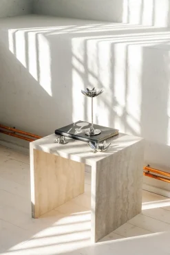 Hilke Collection Hilke X Mumin Little My candle holder, Nickel-plated brass Silver-coloured Clearance