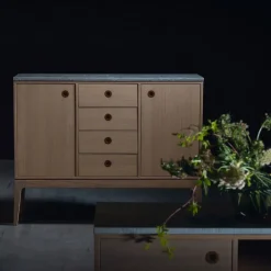 Mavis Höllviken sideboard, oak white pigmented Beige Sale