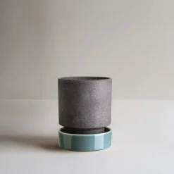 Bergs Potter Hoff pot, Ø16 cm, Raw Grey-Misty Blue GreyBlue Hot