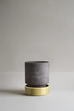 Bergs Potter Hoff pot, Ø14 cm, Raw Grey-Pale Yellow GreyYellow Best