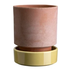 Bergs Potter Hoff pot, Ø14 cm, Raw Rosa-Pale Yellow PinkYellow Hot