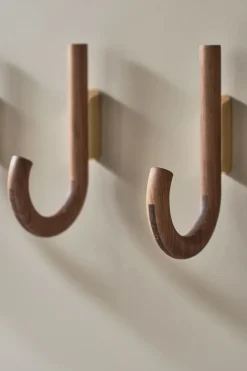 Gejst Hook hook 19 cm, Walnut-brass Brown Sale