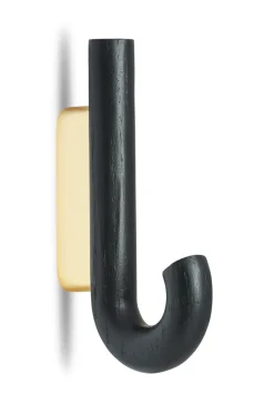 Gejst Hook hook mini 13.3 cm, Black oak-brass BlackGold-coloured Outlet