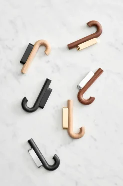 Gejst Hook hook mini 13.3 cm, Oak-brass BrownGold-coloured Online