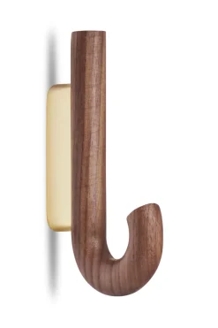 Gejst Hook hook mini 13.3 cm, Walnut-brass BrownGold-coloured Discount