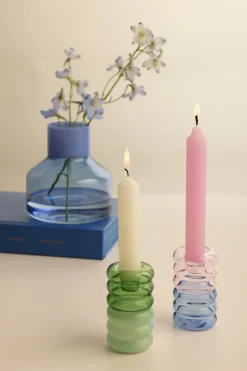Design Letters Hoop candle sticks Ø3.5x9 cm, -milky Green Sale