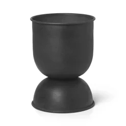 Ferm Living Hourglass flower pot extra small Ø21 cm, -dark grey Black Clearance