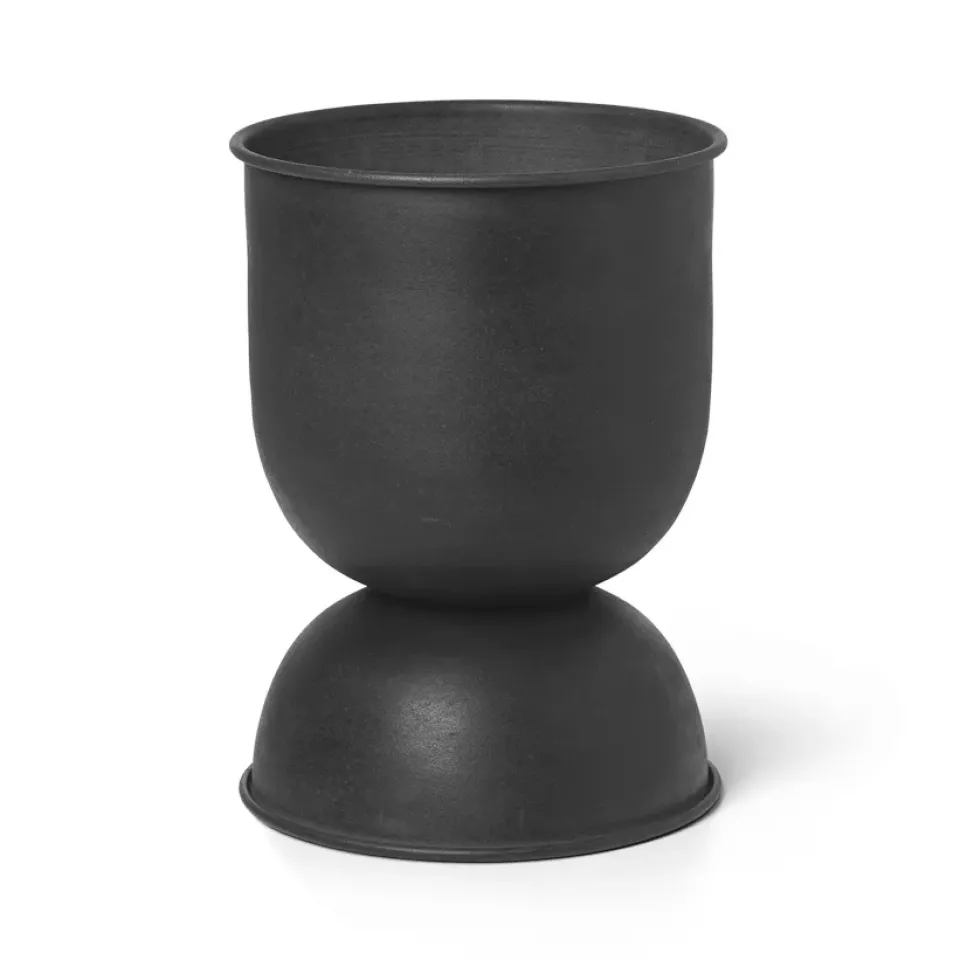 Ferm Living Hourglass flower pot extra small Ø21 cm, -dark grey Black Clearance