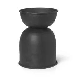 Ferm Living Hourglass flower pot extra small Ø21 cm, -dark grey Black Clearance