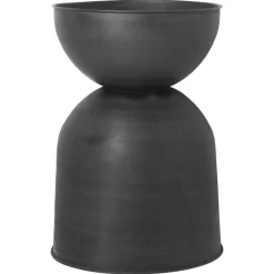 Ferm Living Hourglass flower pot large Ø50 cm, -dark grey Black Sale