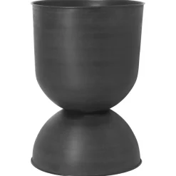 Ferm Living Hourglass flower pot large Ø50 cm, -dark grey Black Sale