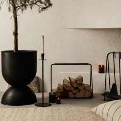 Ferm Living Hourglass flower pot large Ø50 cm, -dark grey Black Sale