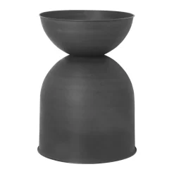 Ferm Living Hourglass flower pot medium Ø40 cm, -dark grey Black Clearance