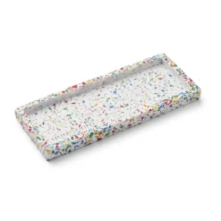 Humdakin Terrazzo tray 10x25 cm, Rainbow WhiteMulti Best