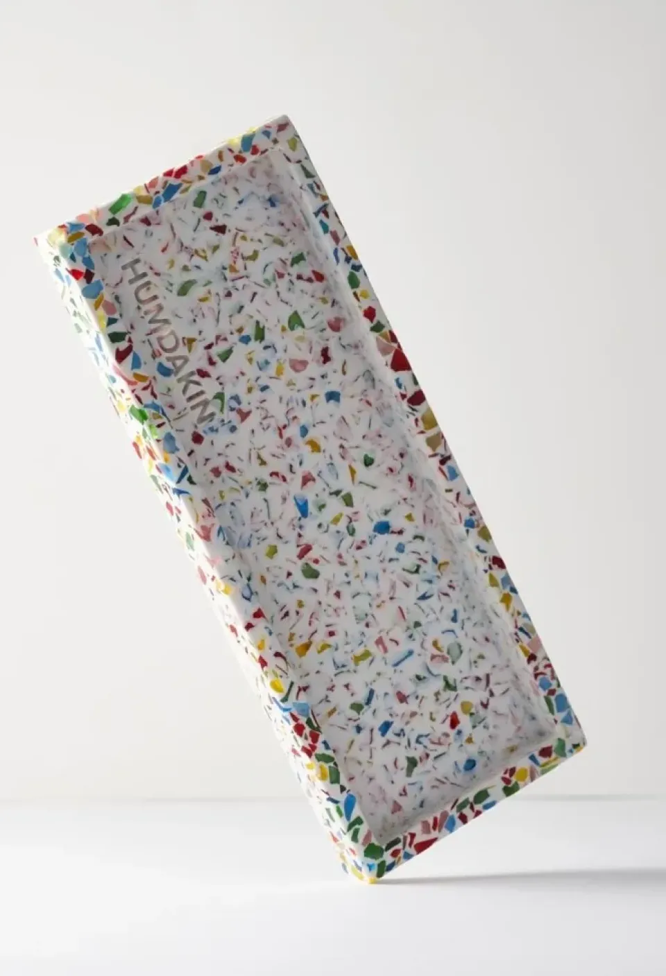 Humdakin Terrazzo tray 10x25 cm, Rainbow WhiteMulti Best