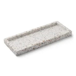 Humdakin Terrazzo tray 10x25 cm, White-brown BrownWhite Best