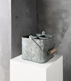 Humdakin zink bucket storage box, 25x25 cm Silver-coloured Hot
