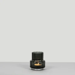 Ro Collection Hurricane reflections tealight no 25, Smoked Grey