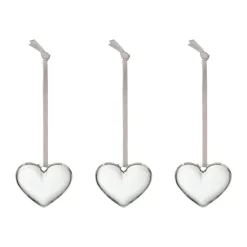 Iittala glass heart, Clear, 5 cm, 3-pack Transparent Clearance