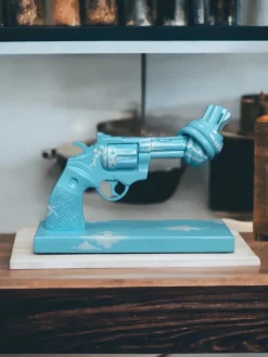Non Violence Imagine decoration 30 cm, Blue-white BlueWhite Outlet