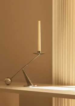 Audo Copenhagen Interconnect candlestick 42,5 cm, Stainless steel Silver-coloured Sale