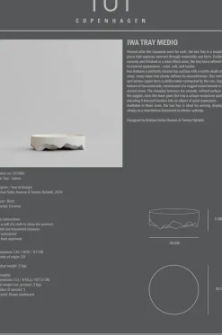 101 Copenhagen Iwa decorative tray, Birch, Ø30 White Hot