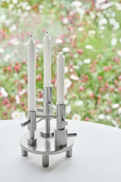 Fritz Hansen Jaime Hayon candle holder large, Stainless steel Silver-coloured Discount