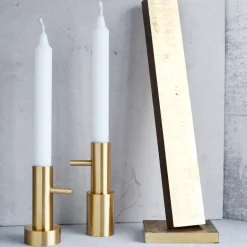 Fritz Hansen Jaime Hayon Single candle holder brass, #2 Gold-coloured New