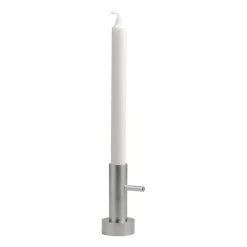 Fritz Hansen Jaime Hayon Single candle sticks stainless steel, #1 Silver-coloured Clearance