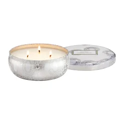 Voluspa Japonica 3-wick Tin scented candle 40 hours, Mokara Orchid White Sale