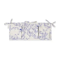 Garbo&Friends Jardim Satin quilted bed pocket, 18x43 cm Blue