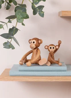 Spring Copenhagen Jolly monkey decoration 11 cm, Oak Brown Outlet