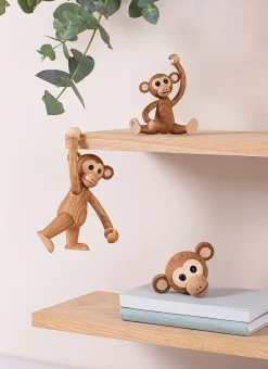 Spring Copenhagen Jolly monkey decoration 11 cm, Oak Brown Outlet